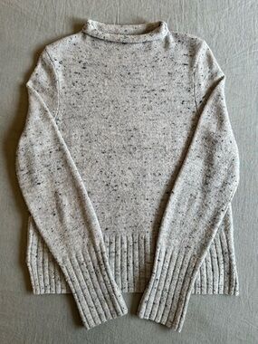 Madewell Speckled Cream Mock Neck Sweater